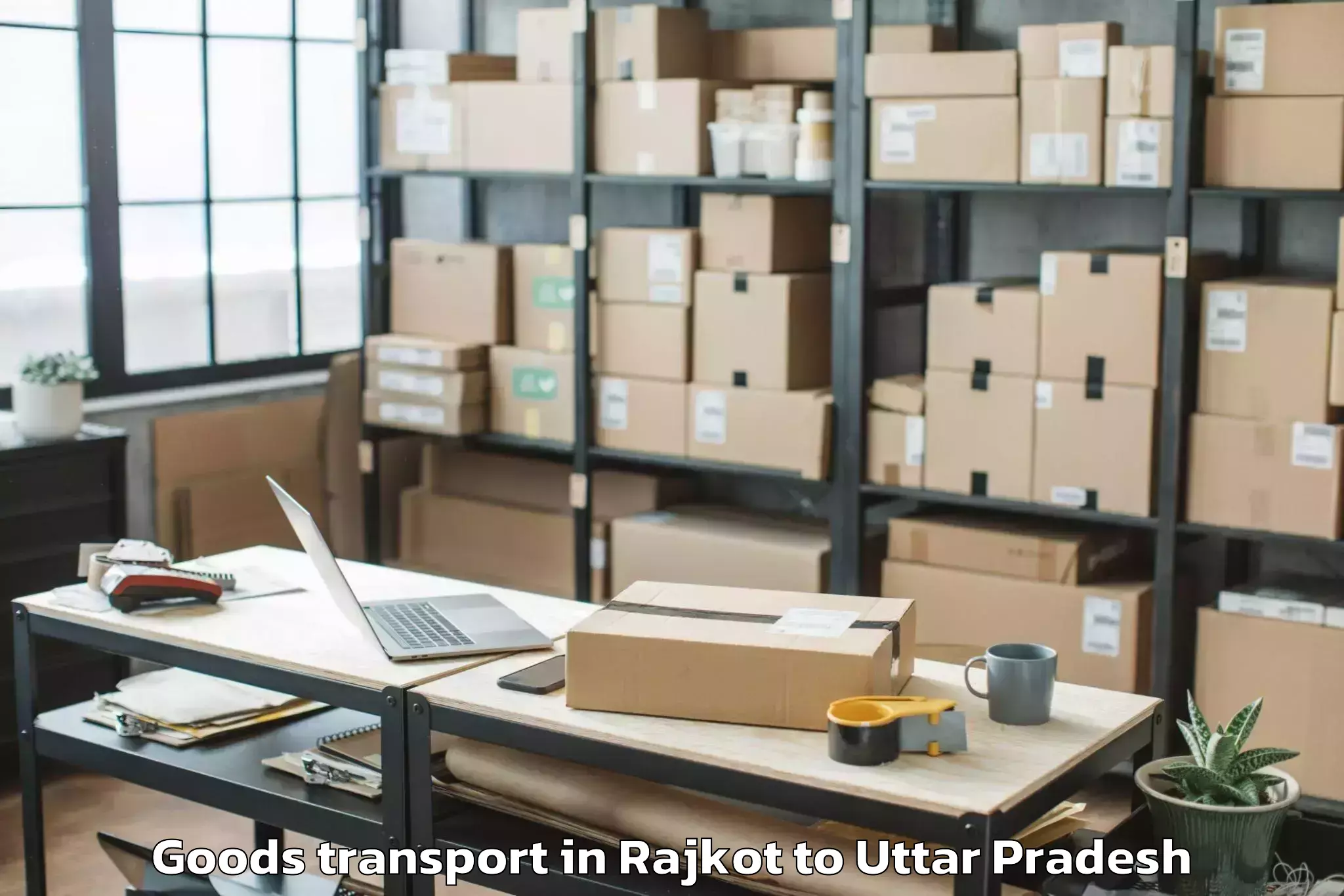 Hassle-Free Rajkot to Naraini Goods Transport